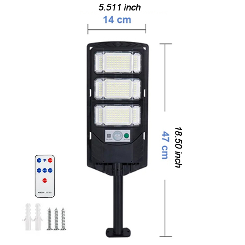6000000lm krachtige led-lampen op zonne-energie 1200w buitenlamp op zonne-energie met bewegingssensor, waterdichte tuinlamp op zonne-energie, straatlantaarn.: Oranje