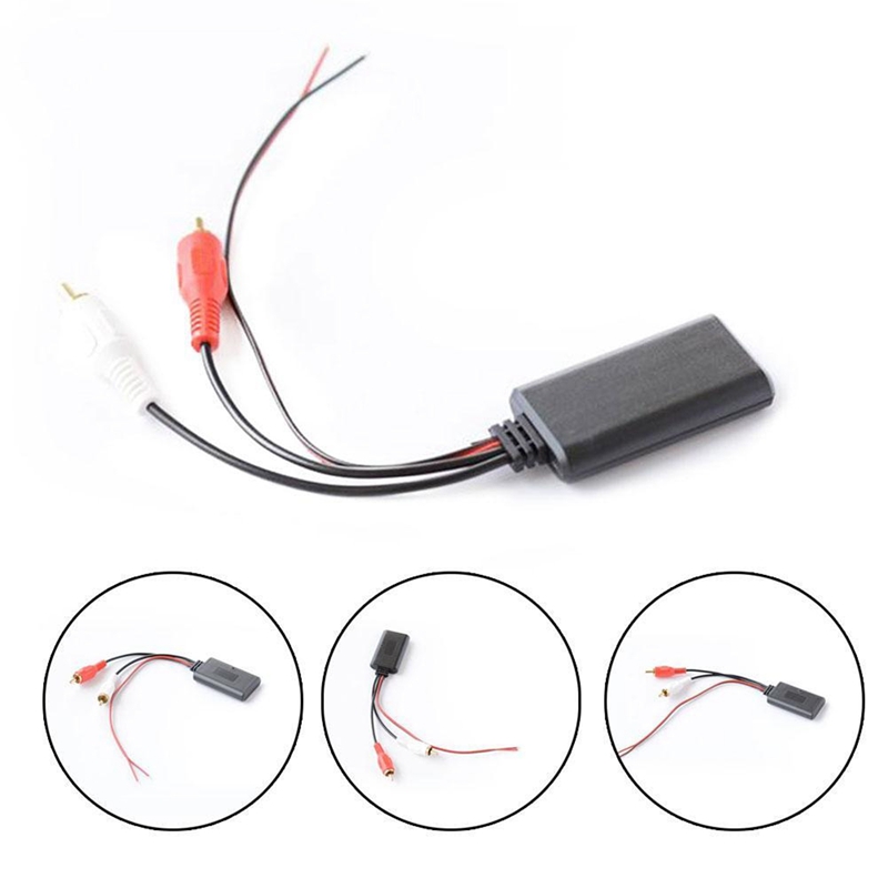 5Pcs Car Wireless Bluetooth AUX Receiver Module Music Adapter RCA Audio Cable Universal 2RCA Interface Adapter 5-12V