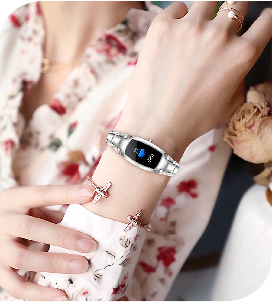 Smartwatch femmes H8 Pro LEMFO montre intelligente IP67 étanche Fitness Bracelet fréquence cardiaque ECG moniteur pour Android IOS PK H8