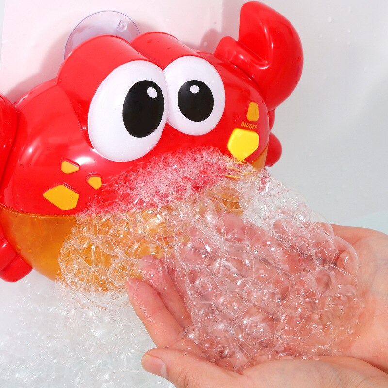 Bubble Crab Bath Toy Bubble Machine Crabs Frog Music Bathtub Soap Automatic Bubble Maker Bathroom for Toddlers Baby Kid Toy