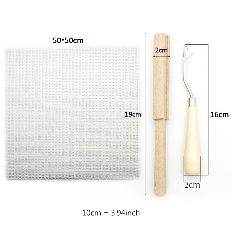 3pcs/set Hooking Mesh Latch Hook Yarn Cutter Tool for Tapestry Carpet Rug Making