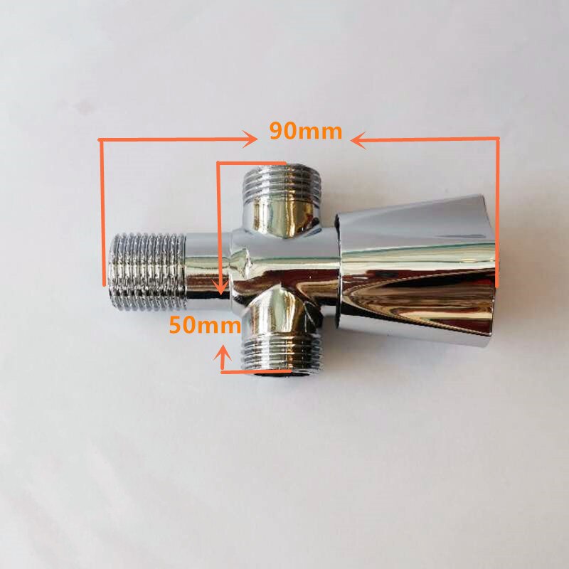 Triangle Three-way Angle Valve Toilet Bidet Shattaf Diverter Equal Tee Joint Filling Valve T-adapter 1PCS