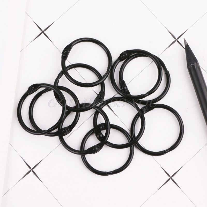 10PCS Metal Loose Leaf Binder Ring Book Hoops DIY Albums School Office Supplies Craft Binding Book Hoops