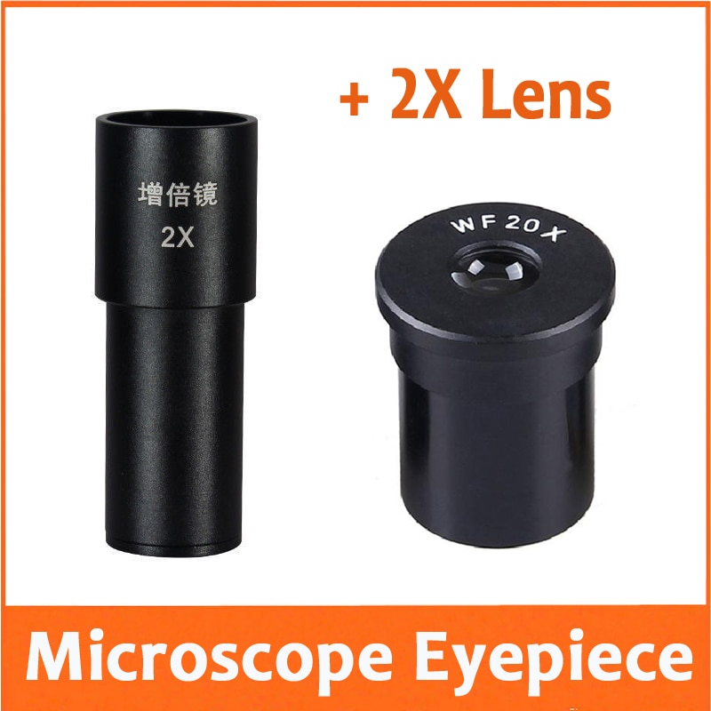 2X 40X WF20X 10mm Biomicroscope Groothoek Optische Oculair voor Biologische Microscoop 23.2mm met Schaal Richtkruis Heerser 0.1mm