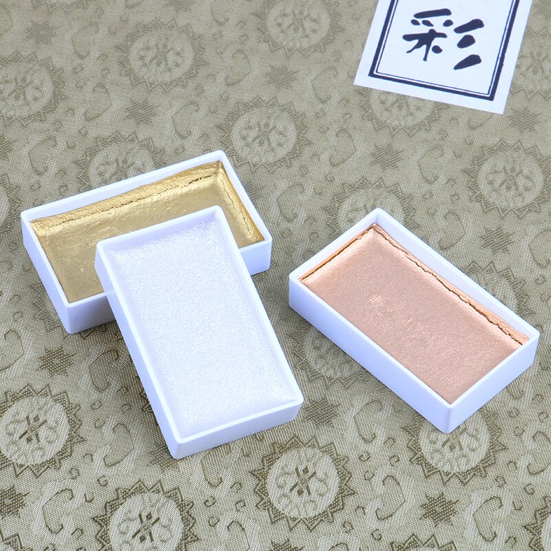 1 Set Japan Sakura Gunstige Effen Aquarel Pigmant 60/48/35/24/18/12/8/6 Kleuren Professionele Hoge Parel/Fluorescerende Kleur