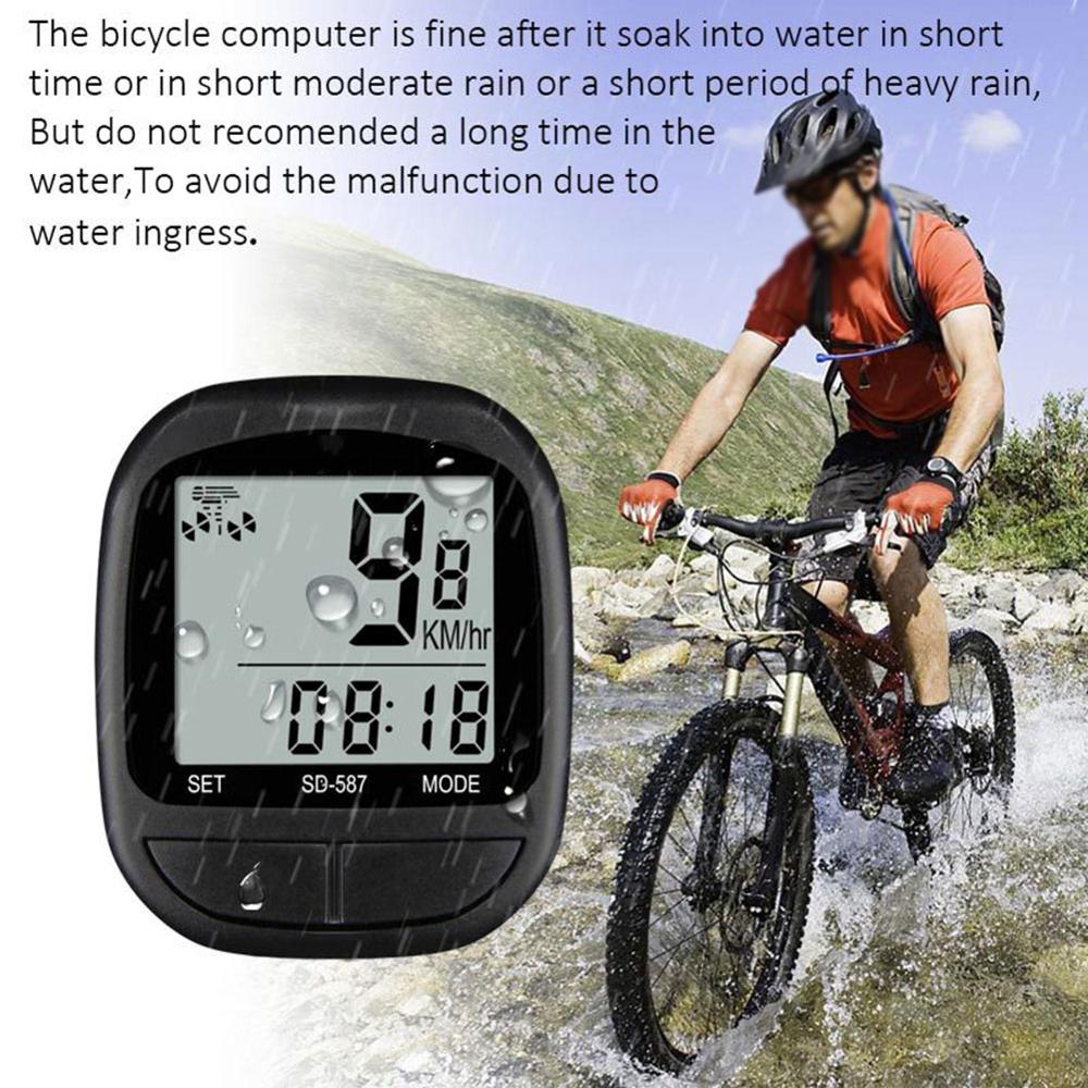 Bike Speed Meter Digital Bike Computer Multifunction Waterproof Sports Sensors Bicycle Computer Speedometer Odometer Stopwatch