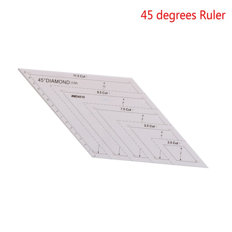 1PCS Patchwork Tailor Craft Ironing Ruler Measuring Tool Cloth Cutting Rulers Patchwork Ruler Quilting Rule DIY Sewing Tools: 4R
