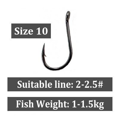 30 Stuks Karpervissen Haak Methode Feeder Vissen Haak Japan Maat 8 10 12 14 16 Micro Kleine Size Haak voor Karper Feeder Methode: 30PCS-SIZE 10