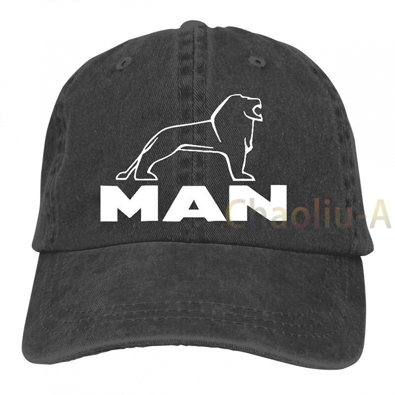 CAMION MAN LOGO TGX TGL TGM TGS AUTOTRAZIONE TRUCK DRIVER REGALO berretto da Baseball uomo donna Trucker Cappelli di modo cappuccio regolabile: 2-Black