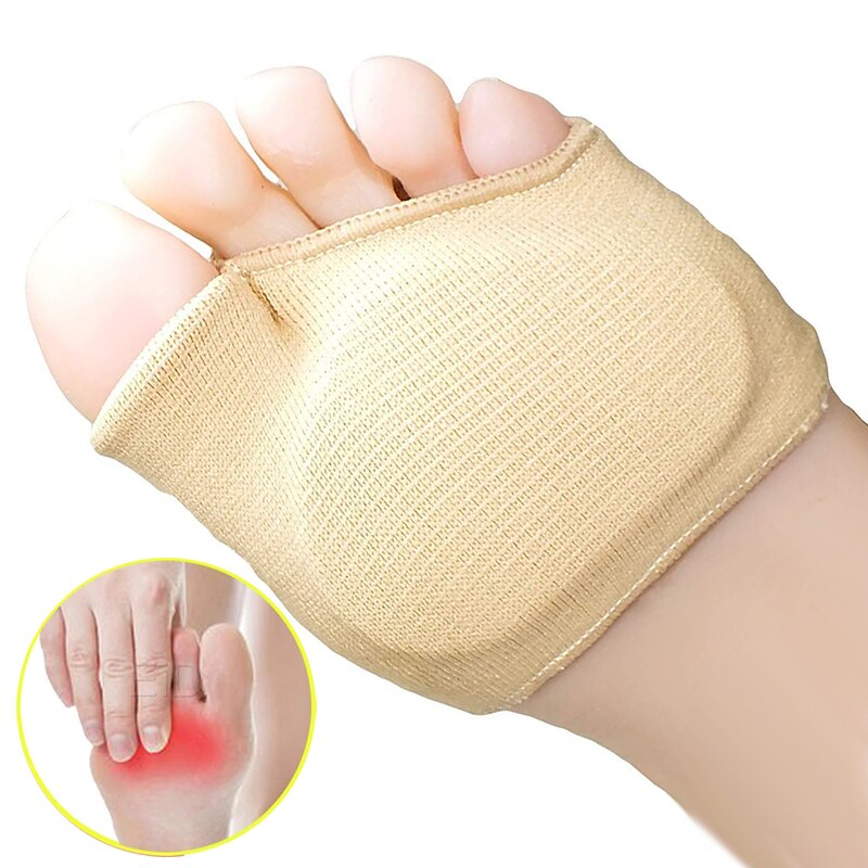 Mezze solette in gel di silicone per cuscinetti per manicotti in metatarso cuscinetti per scarpe antidolorifici dell'avampiede cuscini a sfera dei piedi inserto per attrezzi per la cura dei piedi