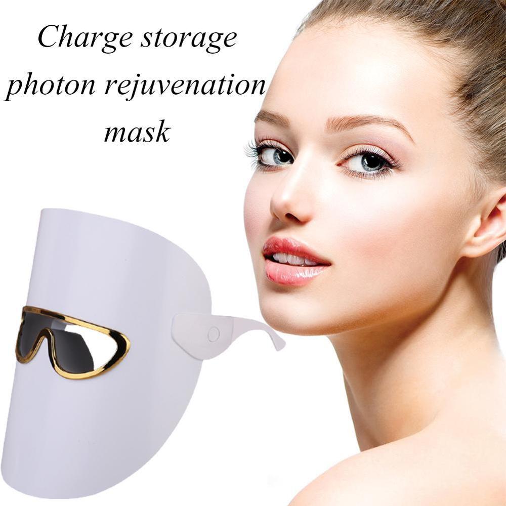 Photon Electric LED Mask LED mask Light Care Therapy 3 colors women 7 Beauty colors Skin I7T5