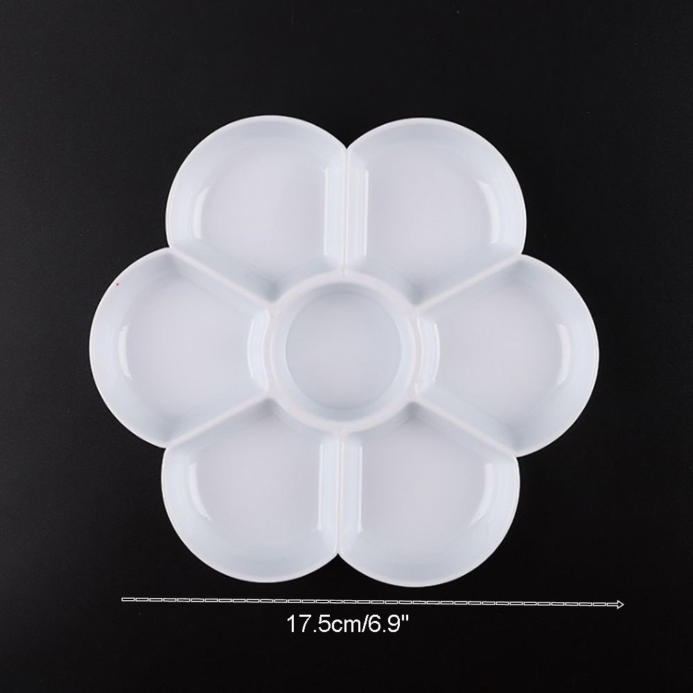 Plastic Palette Art Paint Plastic Drawing Tray Color Palette for Oil Watercolour White Painting Pallet School Painting Tools