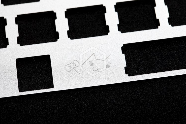 Placa de Teclado mecánico de aluminio 60%, compatible con xd60, xd64, gh60, color plateado