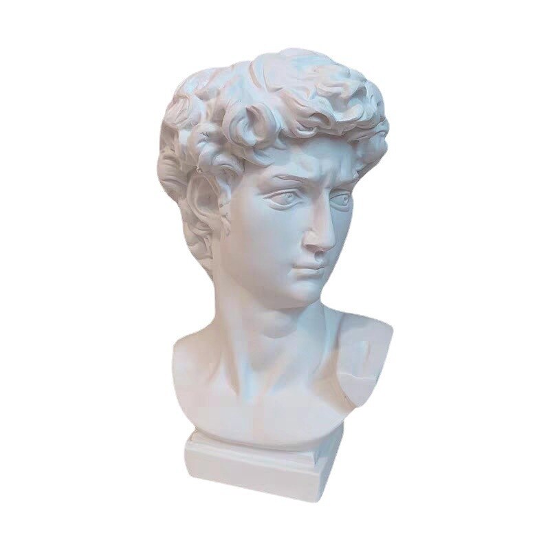 David sculpture plaster head makeup pen rinse birthday Christmas Eve tabletop decoration