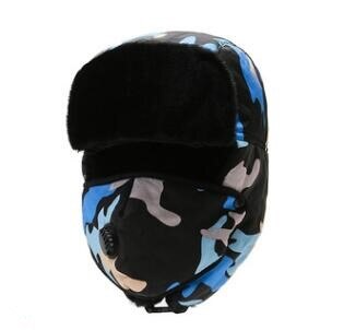 Thicken Mannen Vrouwen Winter Outdoor Warm Houden Oor Bescherming Fietsen Ski Bomber Cap Plus Fluwelen Wol Camo paar Hoed Gorra: Camo2