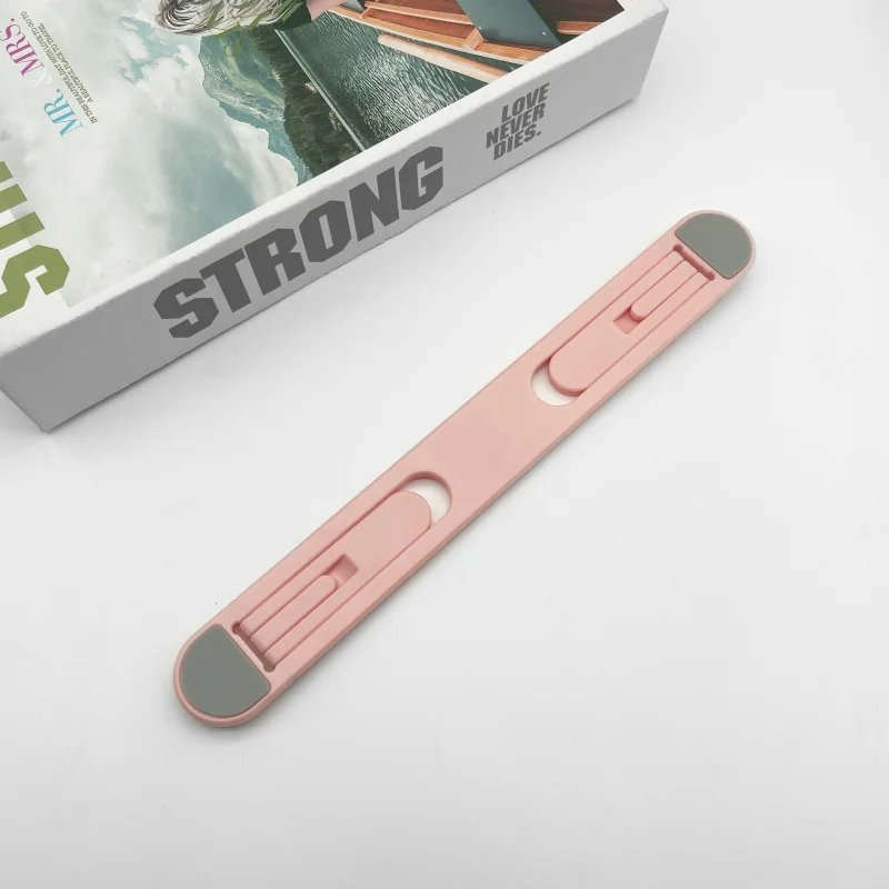 Foldable Laptop Stand Portable Notebook Support Base Holder Pad Adjustable Riser Cooling Bracket Universal for Laptop Tablet: Pink