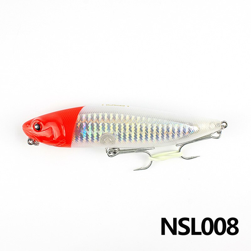 NOEBY 1 pièces Leurre De Pêche 115mm/25g D'eau Crayon Leurre Dur Peche Souple Gros Dur Bionic Appâts Leurres VMC Crochets Aigus: NSL008