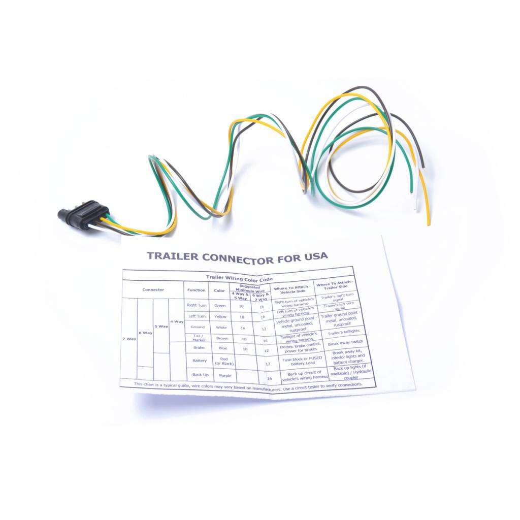Cable de enchufe de 7 vías a 4 terminales para remolque, camión, caravana, resistente a la corrosión