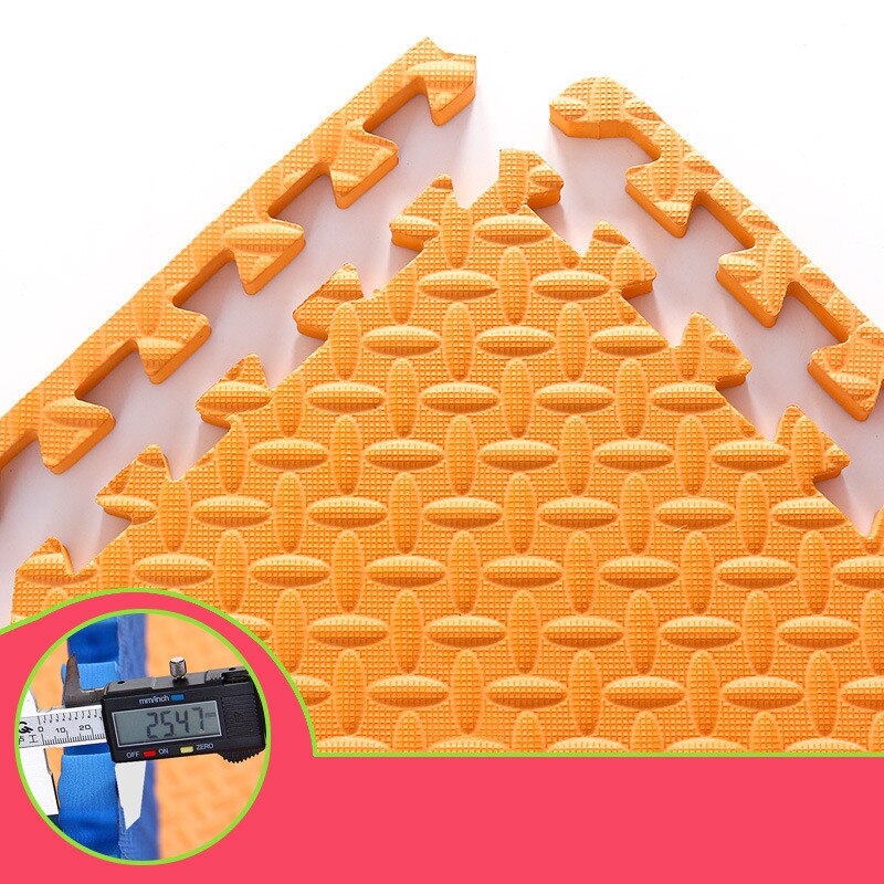 Kinderen EVA Foam Play Puzzel Mat voor kids Grijpende Tegels Vloer Tapijt Tapijt Baby Spelen Mat Interlock Oefening Vloermat: Oranje