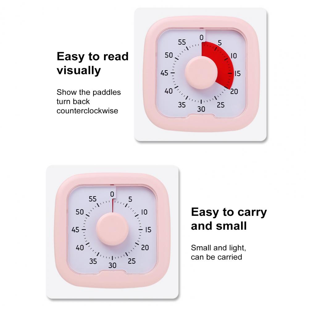 60-minute Visual Timer Portable Timer for Presentations 60 Visual Countdown Timer for Kitchen Classroom Meetings Silent for Kids