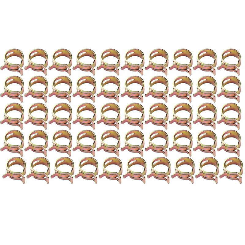 10mm Spring Clip Spring Clip Fuel 65Mn Spring Steel 50pcs 3/8\\\&amp;quot; Clamp Oil Silicone