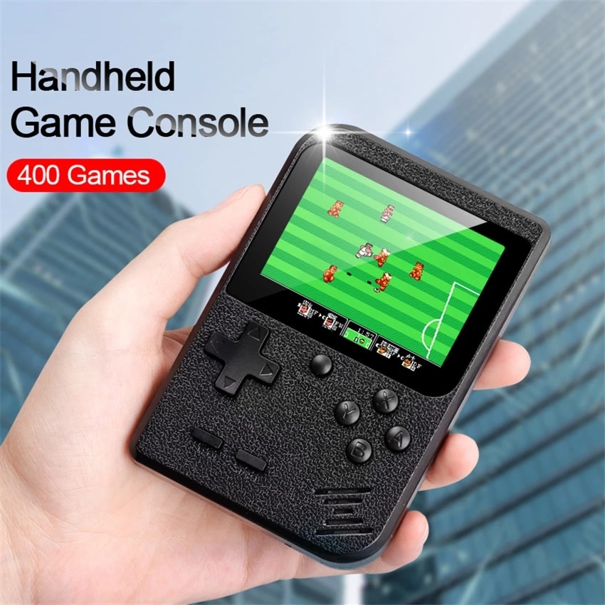 2021 nuovi giochi 400 integrati batteria da 1000mAh Console di gioco portatile Video retrò Gamepad 2 giocatori raddoppia lettore di giochi LCD da 3.0 pollici