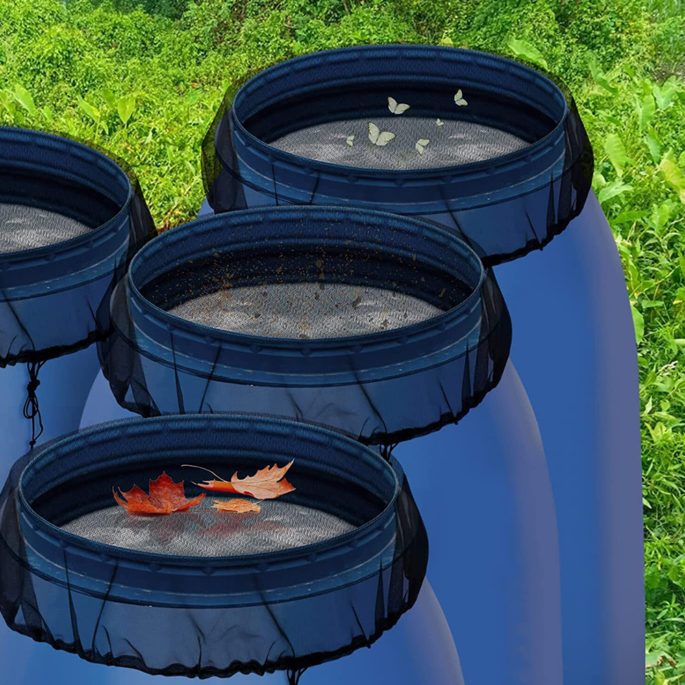 Holdbart net til regnvandstønder, pe-vandopsamlingsspande, tank til regndråbeopsamling, myggebeskyttelse