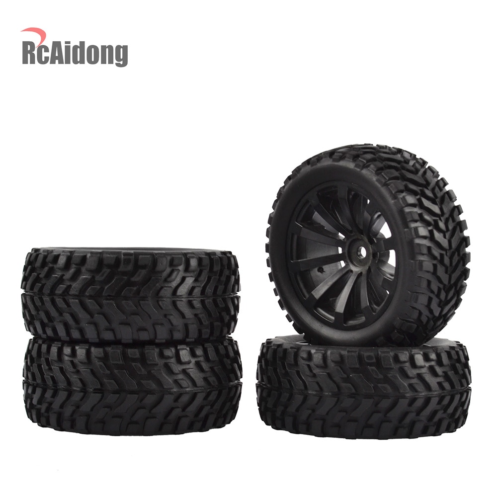 4PCS RC Car Tires - Rubber Off-road Wheels for Traxxas Tamiya HSP HPI Kyosho RC On Road Cars