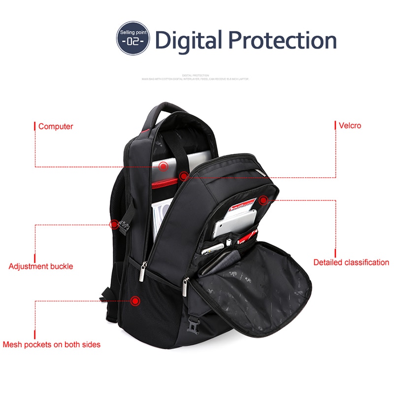 Oifoi mochila executiva grande com 15.6 espaços, bolsa de laptop masculina fashion para viagem a prova d&#39;água para adolescentes e mulheres, bolsa escolar feminina