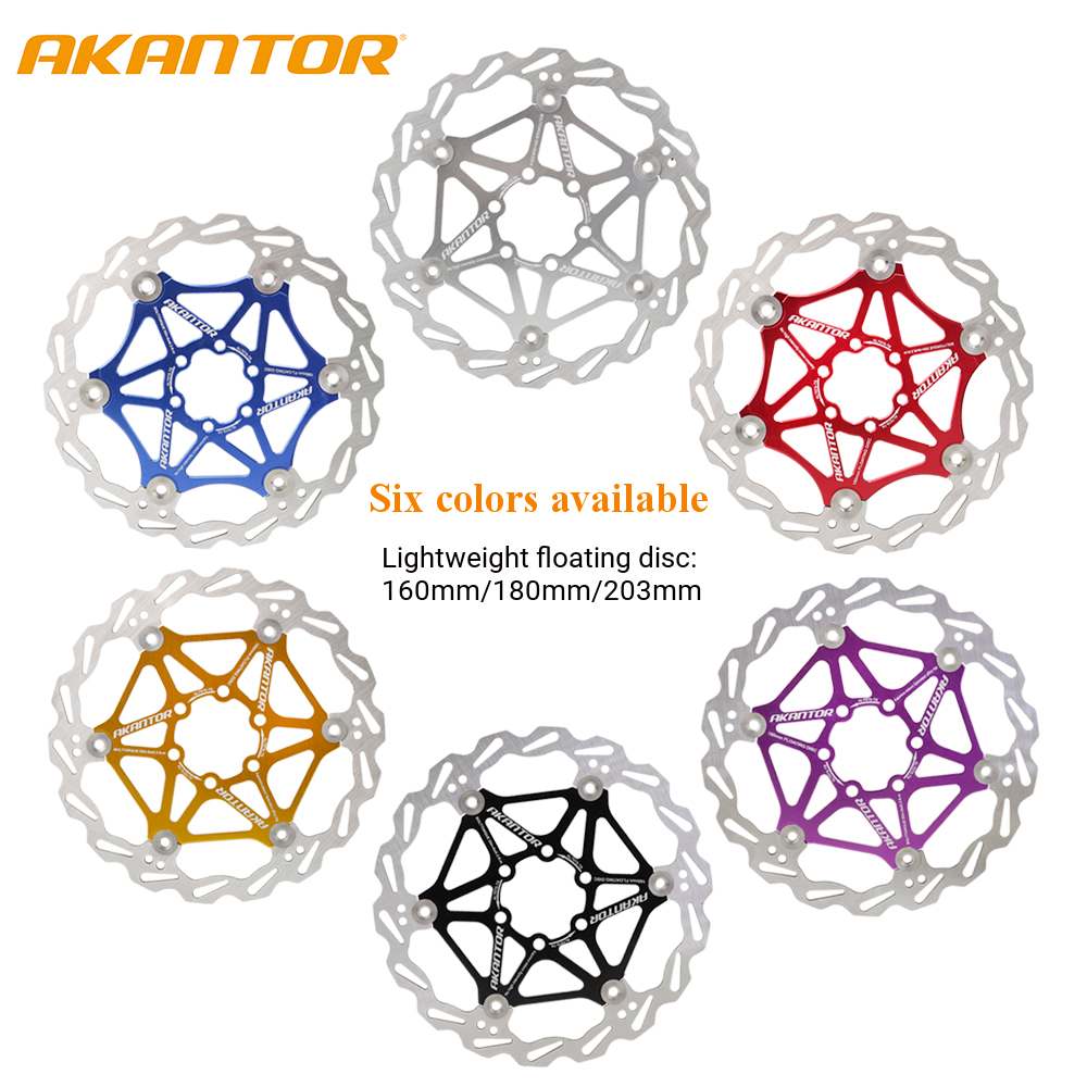 Akantor Mountainbike Disc Floating Pads Brake Rotor Rem 160Mm/180Mm/203Mm Rotor Sterke warmteafvoer Drijvende Rotor