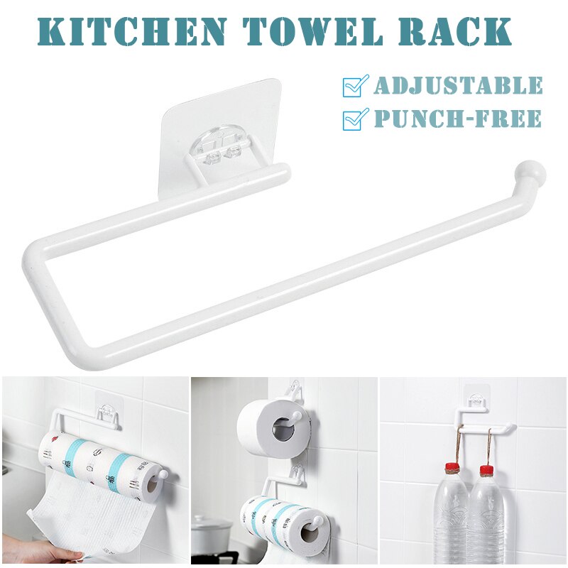Keuken Tissue Houder Hangende Toiletrolhouder Keuken Papieren Handdoekenrek Badkamerkast Deur Haak Houder Organizer