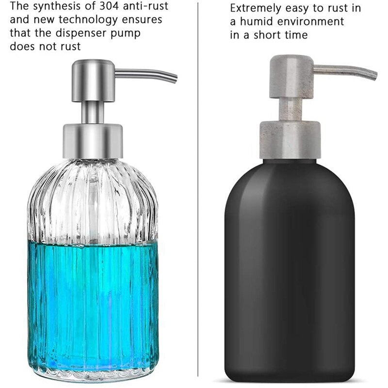 Zeepdispenser Pomp Vervanging-304 Rvs Zeep En Lotion Dispenser Pomp Voor Regelmatige 28/400 Hals Flessen
