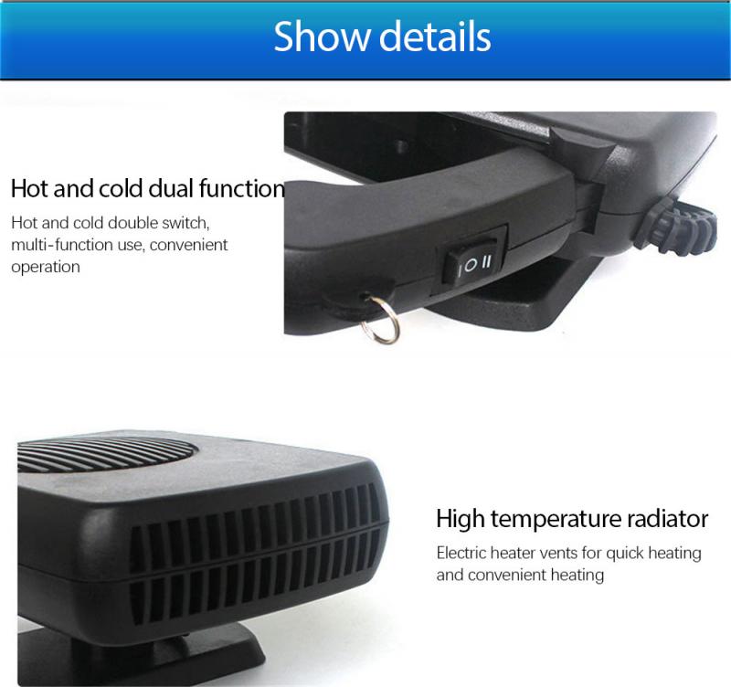 Chauffage Voiture 12V 200W - 2 En 1 Chauffage/ventilateur - Dégivreur Rotatif 360°