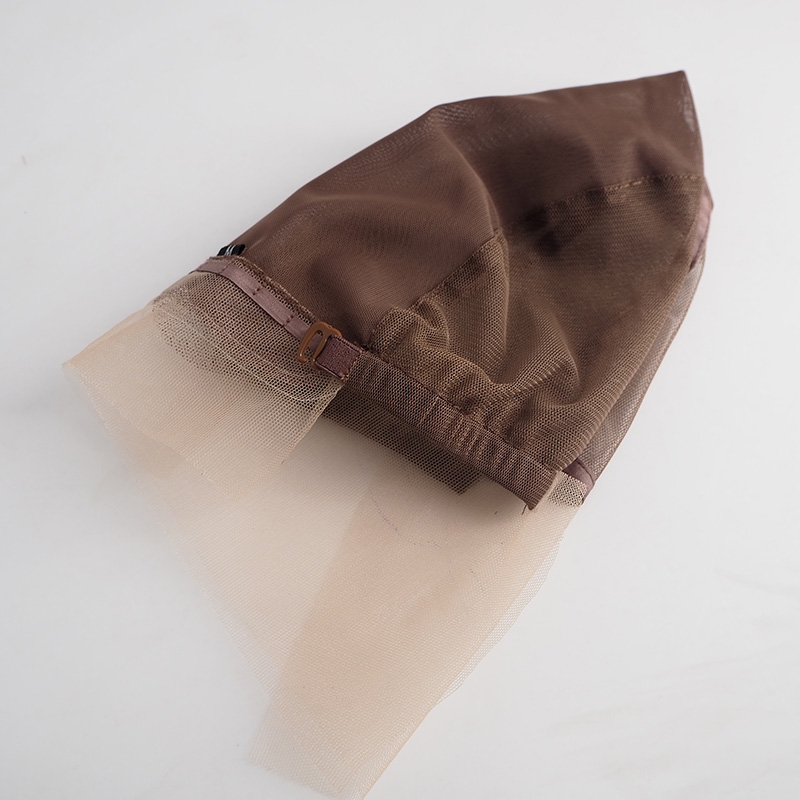 Cierre Frontal de encaje para peluca, gorros para hacer pelucas, malla, 13x6: brown