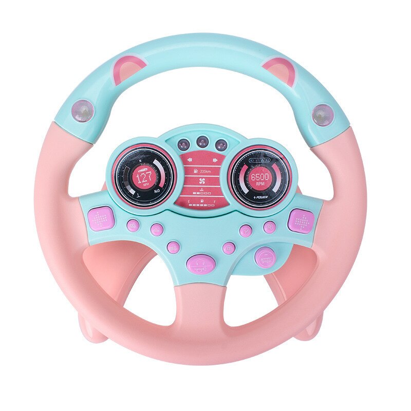 Simulering rat med lys og musik køretøj legetøj baby musical udvikler pædagogisk legetøj til børn: Hjul (lyserød)