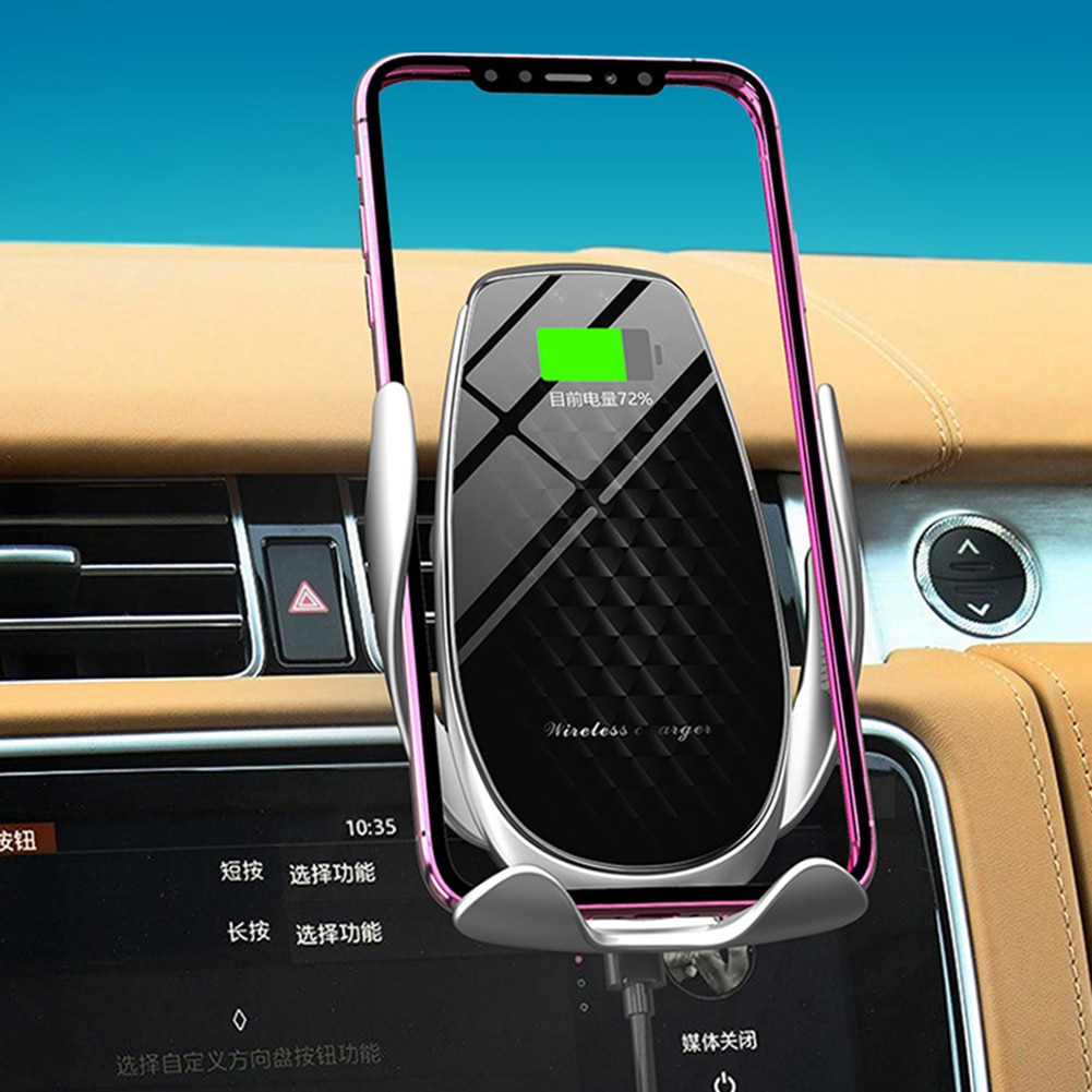 V3 15W Ricarica Veloce Sensore A Infrarossi Automatico di Bloccaggio Caricatore Senza Fili PhoneHolder montare Caricabatteria Da auto per IPhone Huawei Samsung
