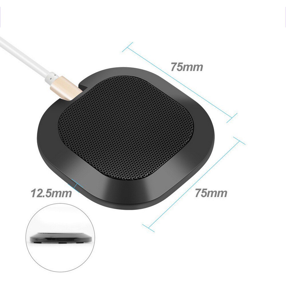 Usb Plug Computer Tabletop Omnidirectional Condenser Boundary Conference Microphone For Recording Gaming Voip Call