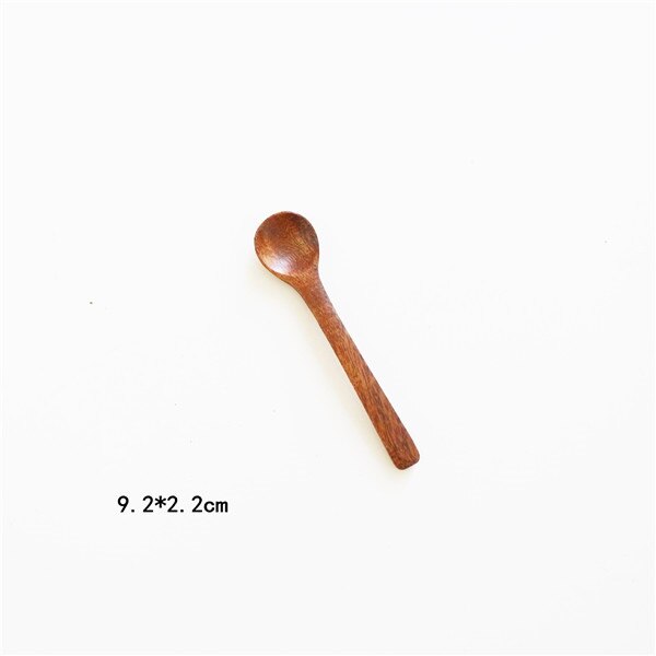 Korean Style Natural Wood Long Handle Soup Spoons For Cooking Mixing Stirr Kitchen Mini Seasoning Measuring Tools Coffee Scoop