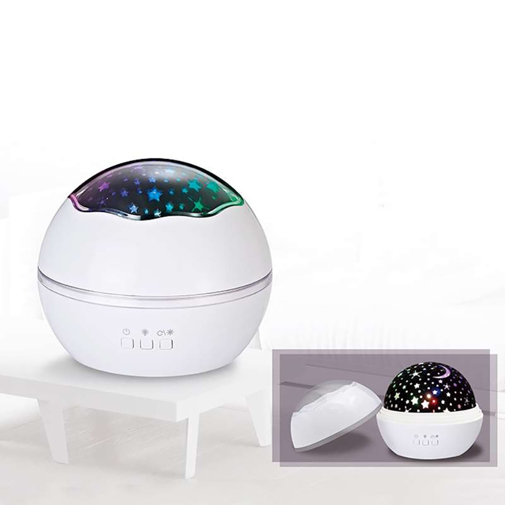Barn nattlampa led roterande stjärna projektor belysningslampa för baby sovrum