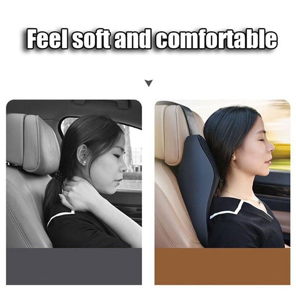 Car headrest Adjustable Head Restraint 3D Memory Foam Slow resilience Neck Support Travel Rest Car Seat Pillow Car Styling
