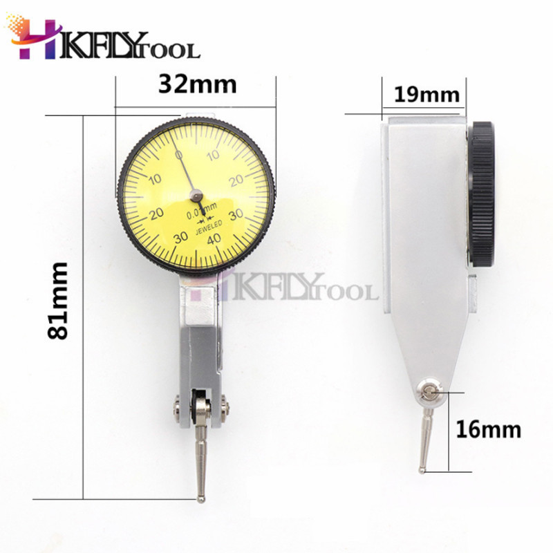 0-0.8mm 0.01mm niveau gauge skala præcision metrisk svalehale skinner dial test indikator dial indikator måleinstrument værktøj
