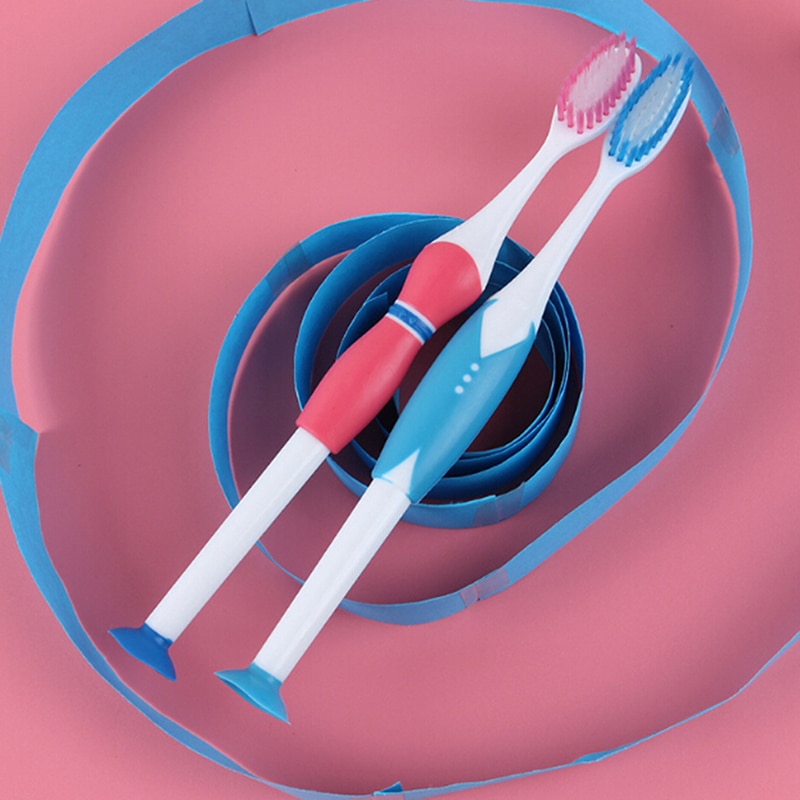 2pcs/set Two Loaded Silicone Adult Toothbrush Soft Bristle Soft Two Loaded Couple Tooth Brush Tongue Scraper Teeth Brush