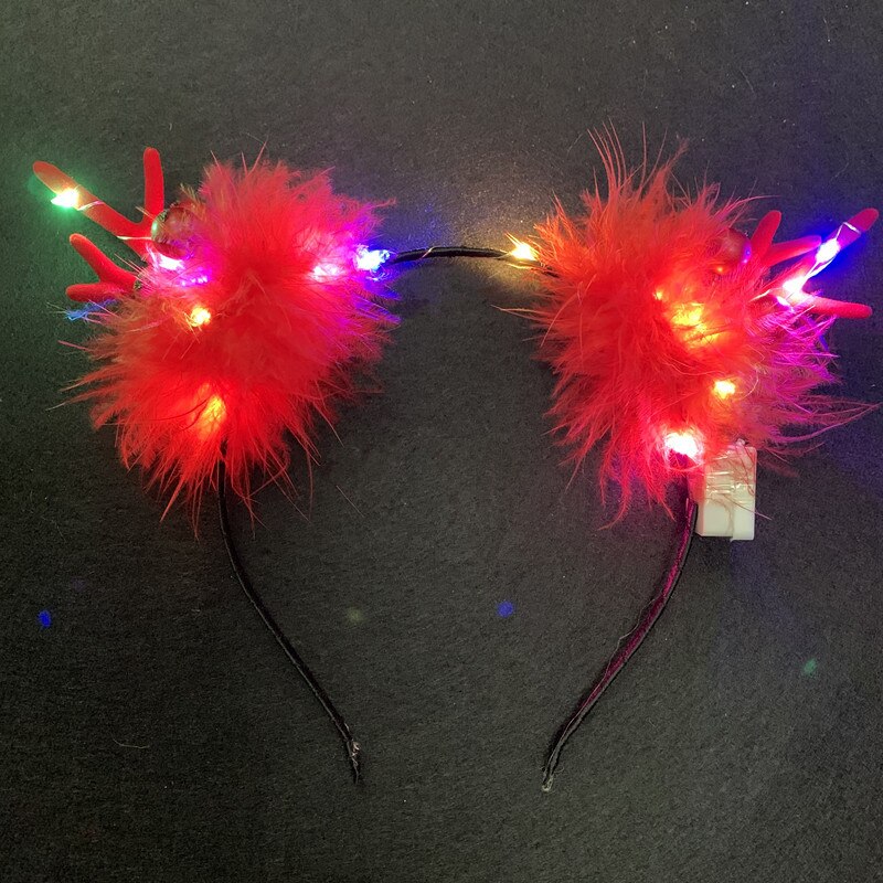 Kerst Ornamenten Hoofdband Dubbele Pony Kapsel Haarspeld Kappers Hoofddeksels Haar Gadgets Kerst Hoofdband Elf Oren Hoorns
