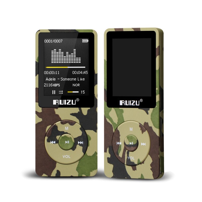 RUIZU X02 MP3 Player Portable Mp3 Can Play 80 hours With FM Radio E-Book,Clock,Voice Recorder
