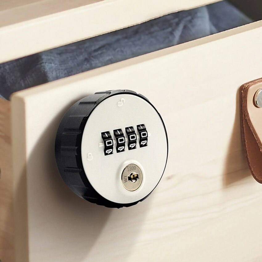 1 Set Zinc Alloy Mechanical Password Lock With Key, Digital Wheel Code Lock, Office File Cabinet Locker Password Safe Locks