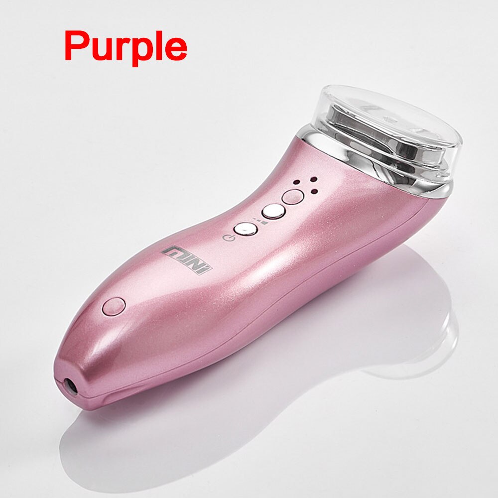 Ultrasonic Mini Hifu High Intensity Focused Ultrasound Facial Lifting Machine Face Lift RF LED Anti Wrinkle Skin Care Spa Beauty: Purple