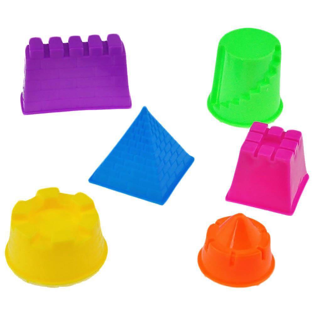 6Pcs Mini Sand Castle Molds Building Pyramid Sandcastle Beach Child Toy