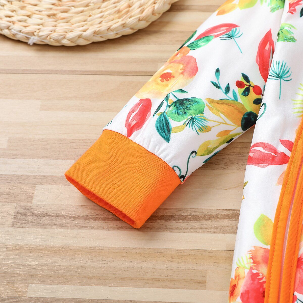 Pelele con estampado Floral para recién nacidos, Pelele con cremallera de manga larga y cuello redondo, monos de otoño, Diadema con lazo de 0 a 12M, 2 uds.