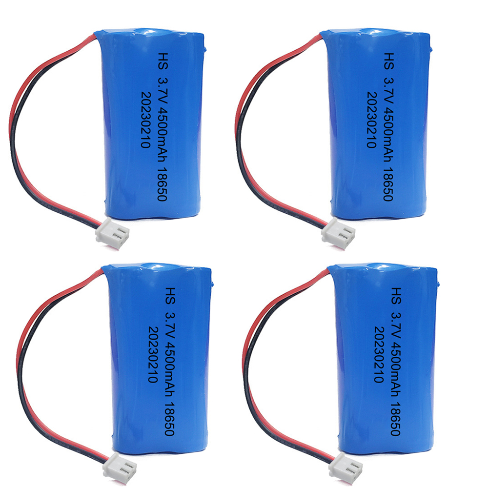 Paquete de batería de litio 3,7 V 18650 4500 grupo de baterías recargables con enchufe de XH2.54-2P para equipos de monitoreo, tablero de protección: Rojo