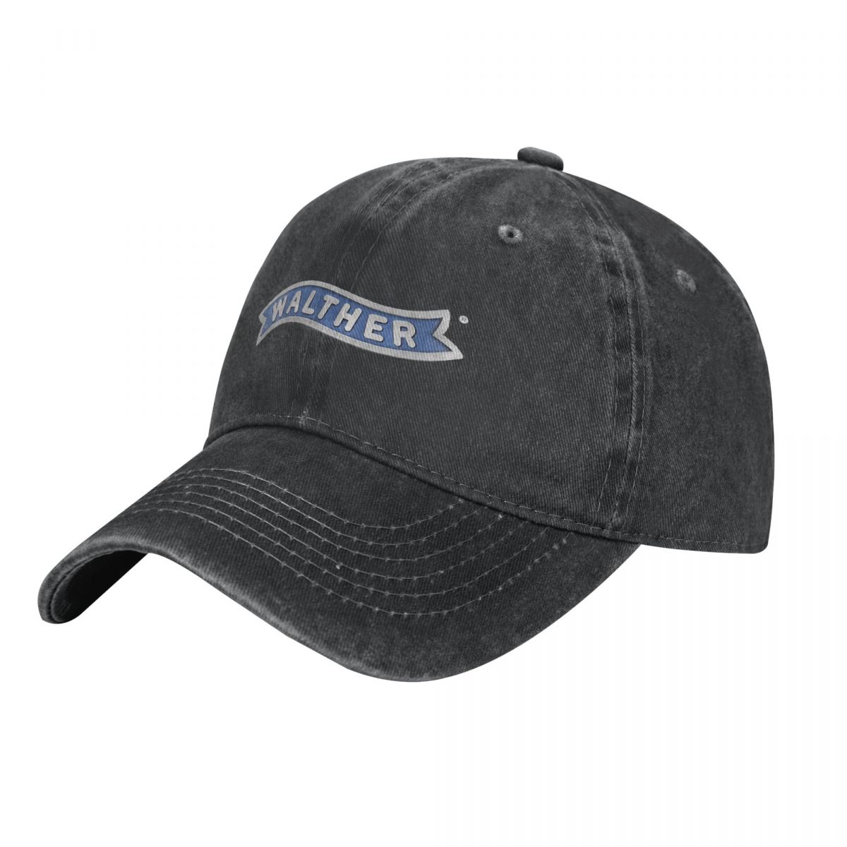 Walther Arms Baseball Cap Gun Logo Couple Women Washed Trucker Hat Print Hunting Camping Baseball Caps: black